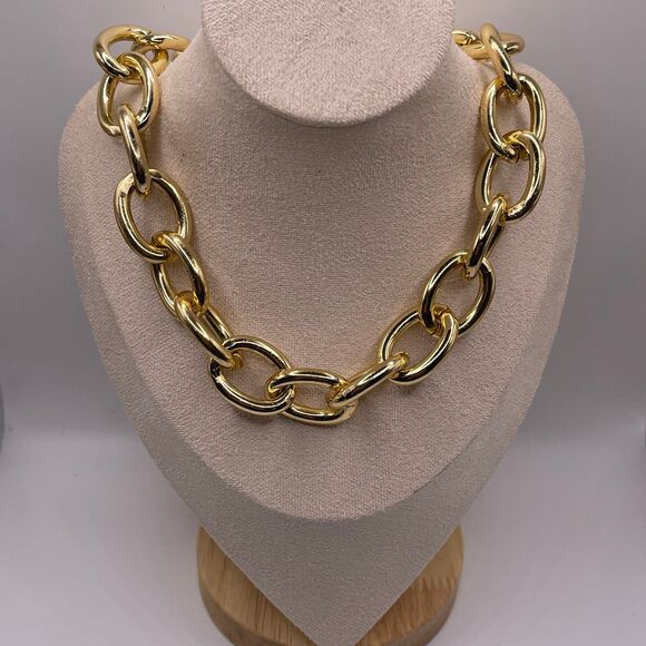 I.N.C. International Concepts Gold Tone Pave Toggle Chain Link 18” Necklace - Picture 12 of 12